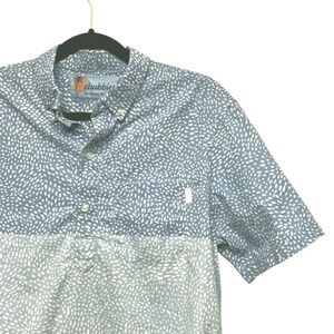 Chubbies‎ Popover Polo Short Sleeve Shirt Mens Medium Blue Ombre